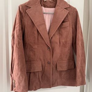 Women's light Brown suede vintage Blazer